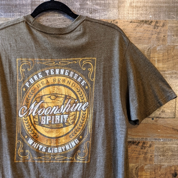 Moonshine Spirit by Brad Paisley Heathered Light Brown Tee - Picture 4 of 15